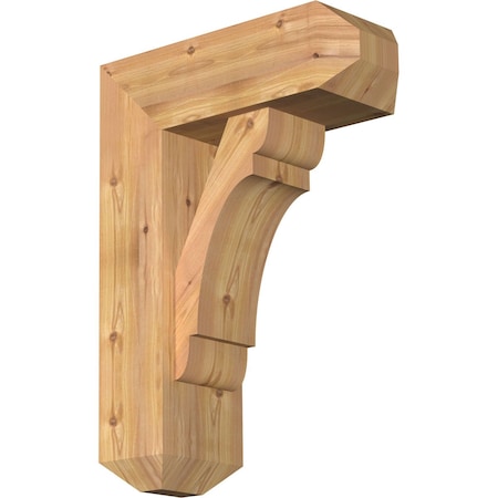 Ekena Millwork Olympic Craftsman Smooth Bracket w/ Offset Brace, Western Red Cedar, 7 1/2"W x 20"D x 28"H BKT0806X20X28OLY04SWR